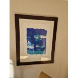 Karen Barber (British) framed art signed and dated 2002 in walnut coloured frame 81 x 101cm (Room