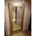 Large full height painted silver frame mirror 90 x 180cm (Room 1B)