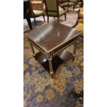 A Louis XVI Style Coffee Table In Walnut And Gilt 67cm x 67cm x 67cm