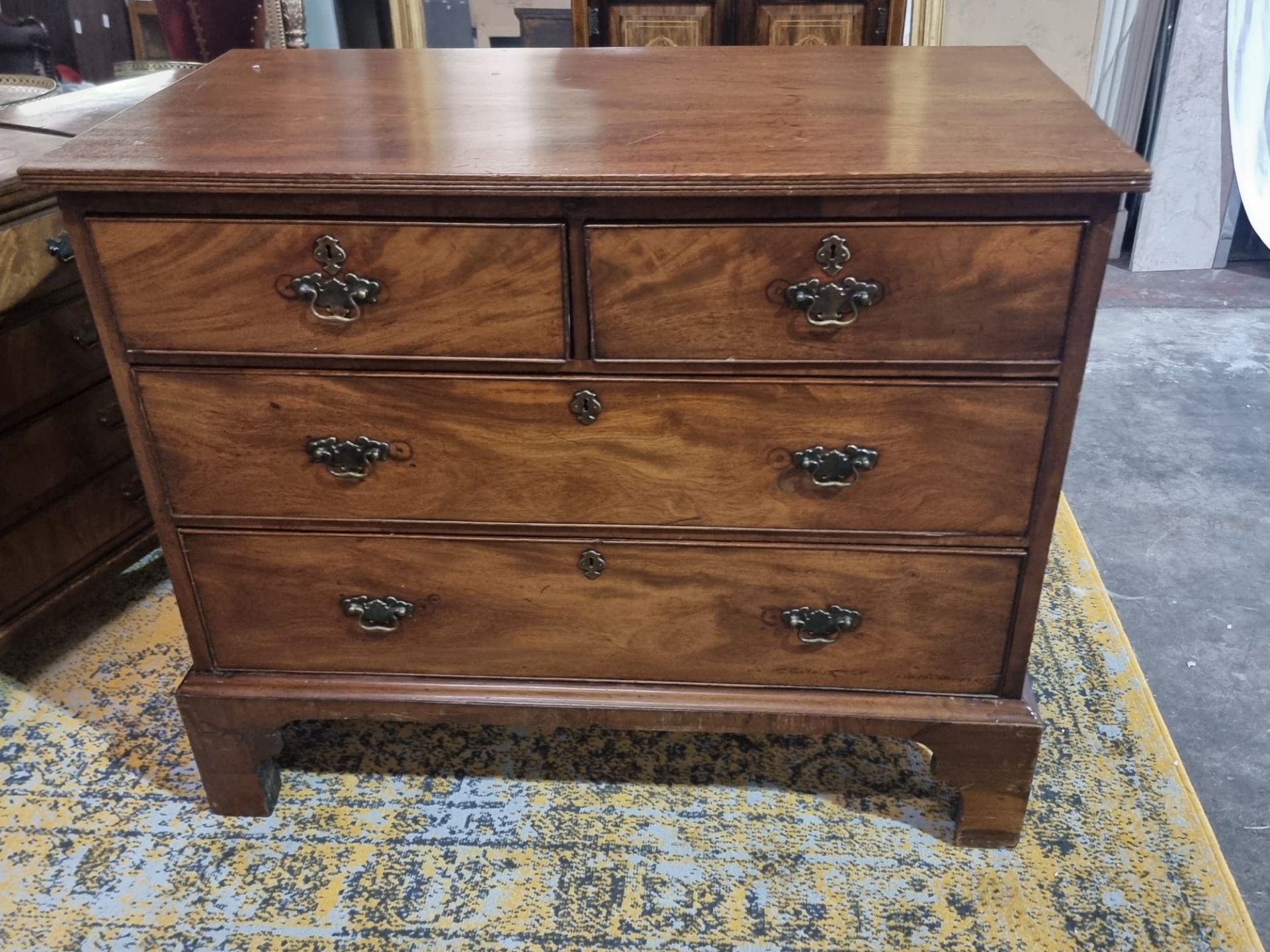 George II mahogany chest great colour and patina with rectangular top over two short and two long - Image 7 of 9