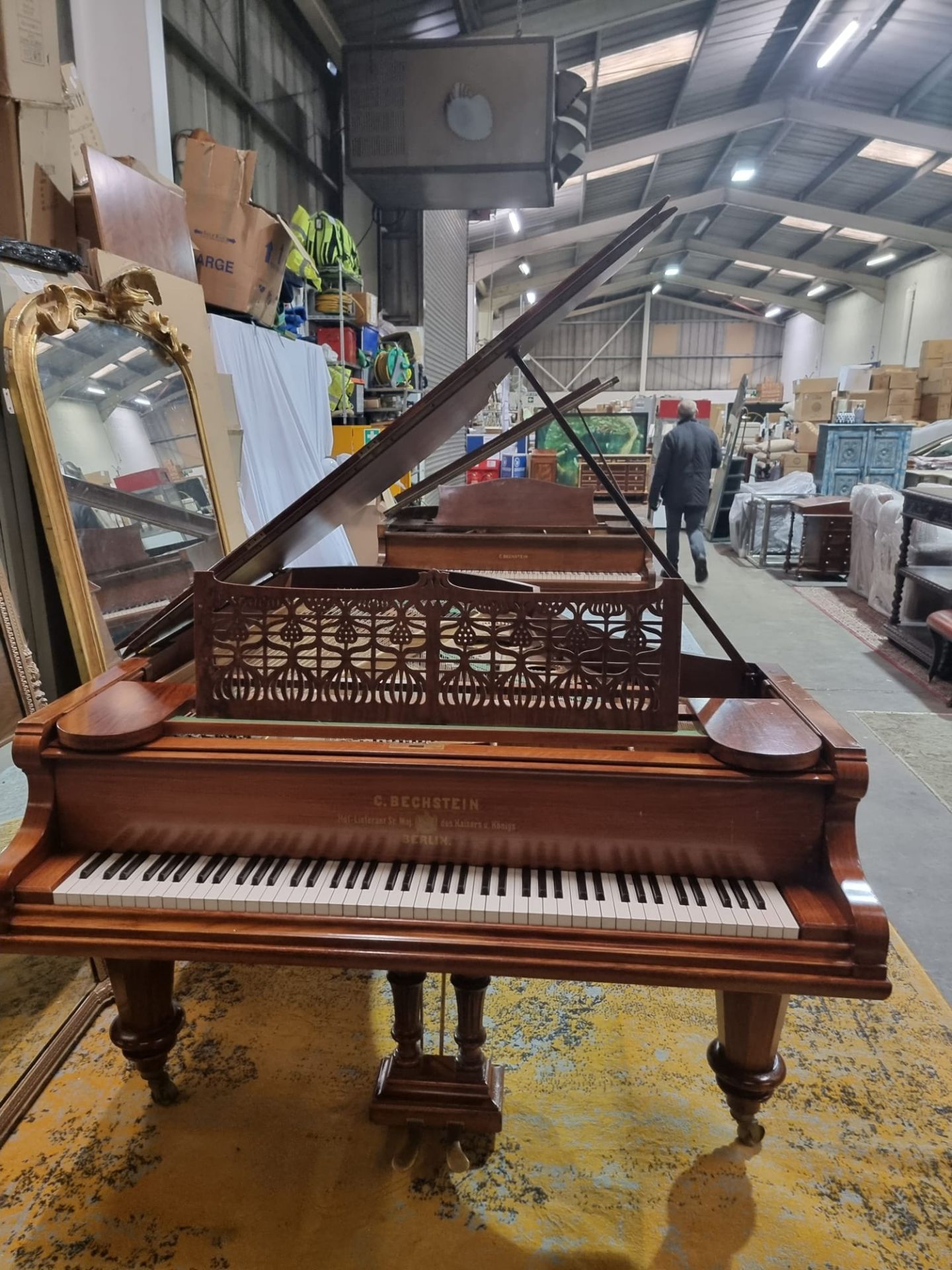 C Bechstein Berlin model V rosewood case 6ft 7 grand piano manufactured in 1895  (Serial 37578) - Image 2 of 21