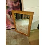 Accent mirror bevelled edge in textured gold frame 66 x 92cm