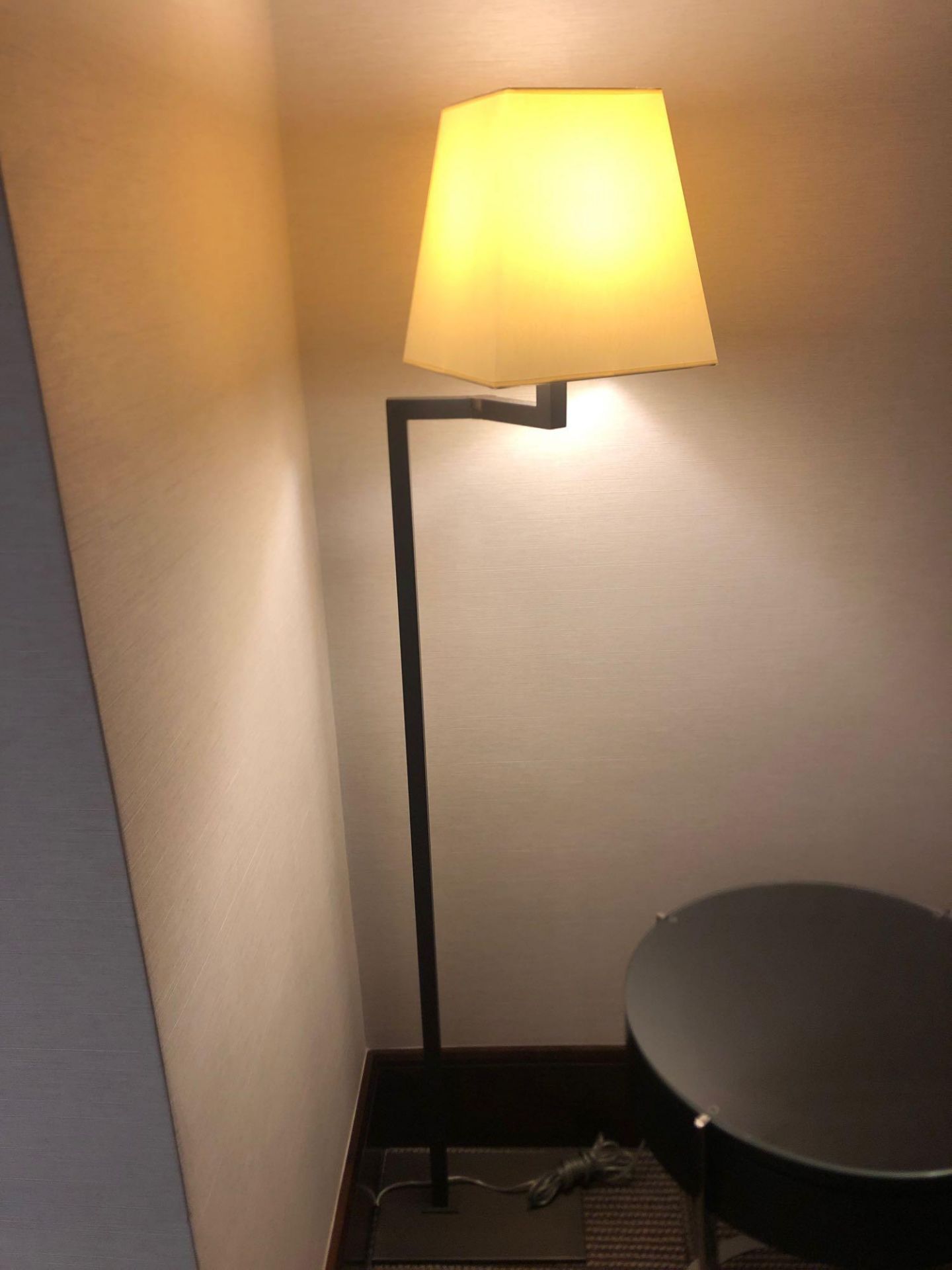 A pair of Sifra Floor Lamps Model LMS 600 ENG Metal Base With Single Arm Single Bulb Complete With