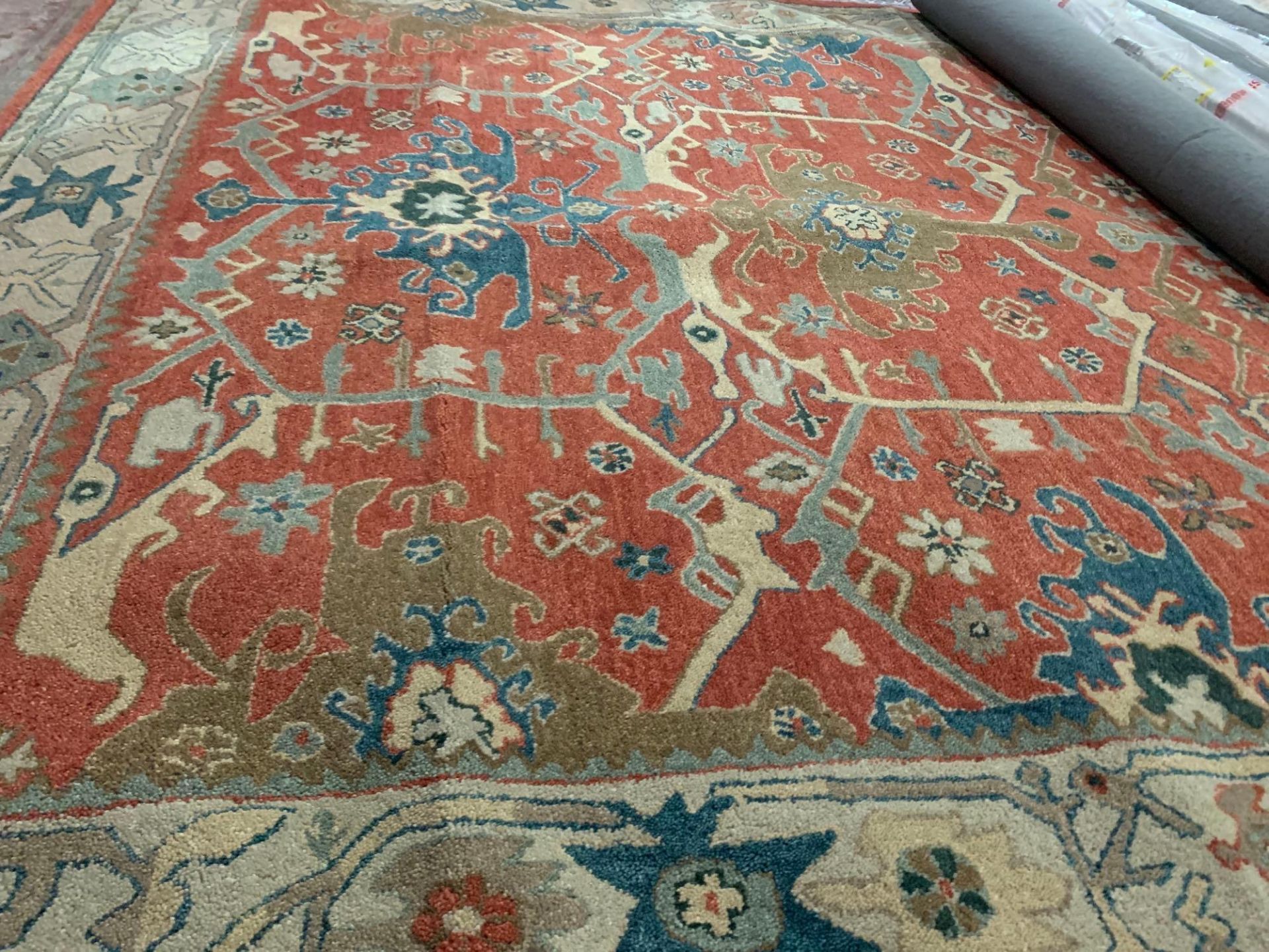 Traditional Persian Area Rug A Stunning Repeating Pattern 100% Wool Hand Tufted Rug Vibrant In - Image 8 of 8