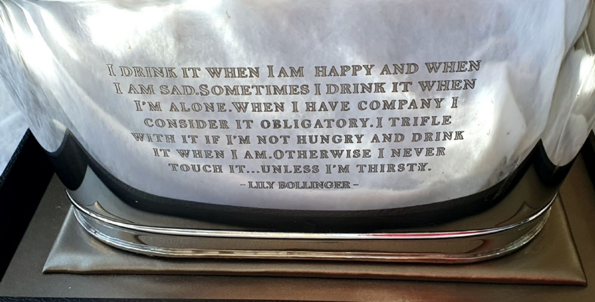 A Pair Of Very Large Oval Champagne Coolers Lily Bollinger (1899-1977) / Napoleon Bonaparte Quote - Image 3 of 4