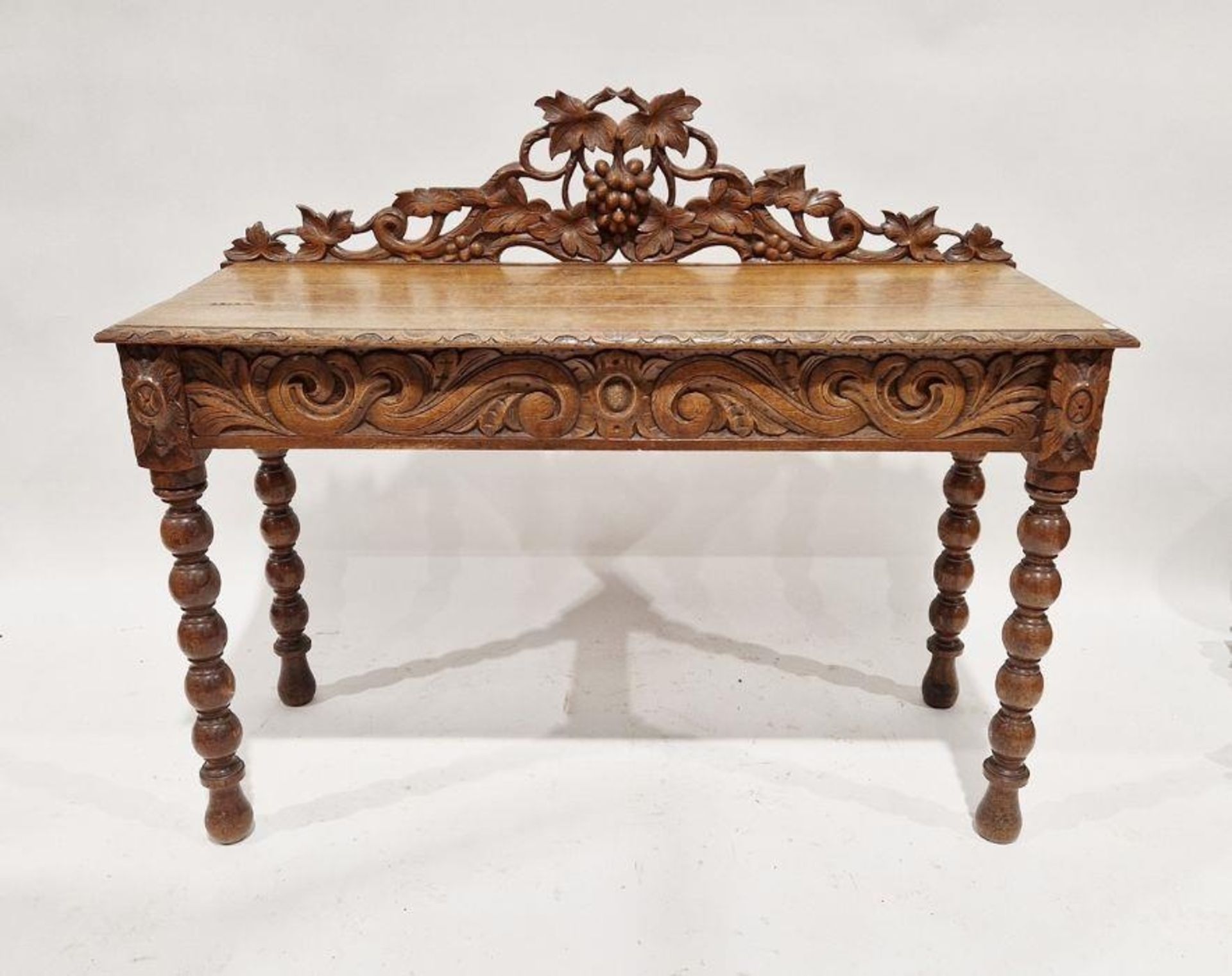 Console Table  Mid 19th Century Scottish, Oak With Carved Decoration, This Side Table Dates To Circa - Image 2 of 2