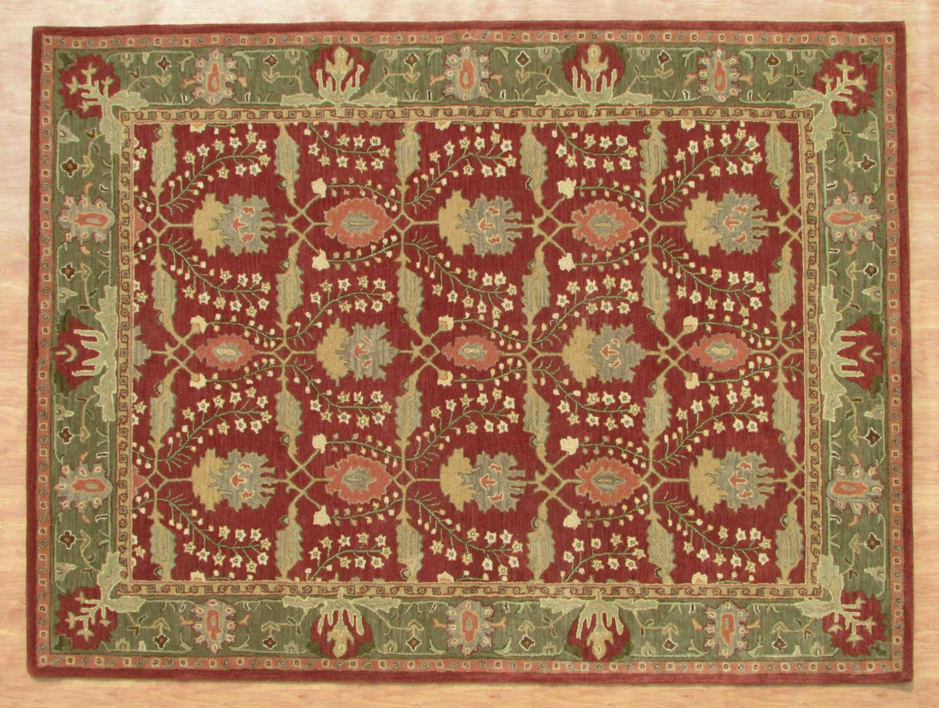 Traditional Persian Area Rug A Stunning Repeating Pattern 100% Wool Hand Tufted Rug Vibrant In