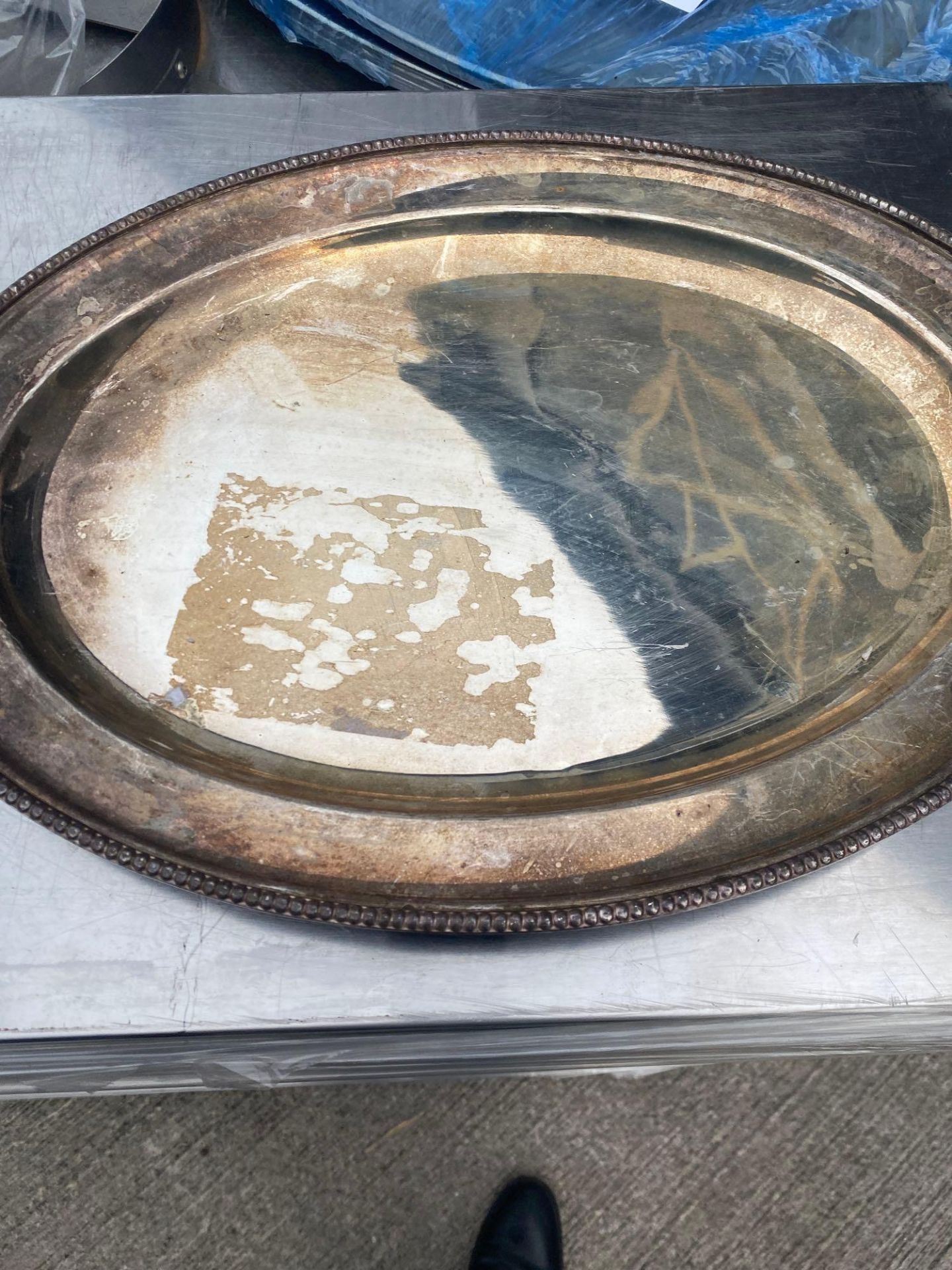 A Silver Plated Tray - Bild 2 aus 3