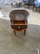 A Pair Of Zebra Wood Bedside Tables With Inset Drawer 45 x 45 x 65.5cm