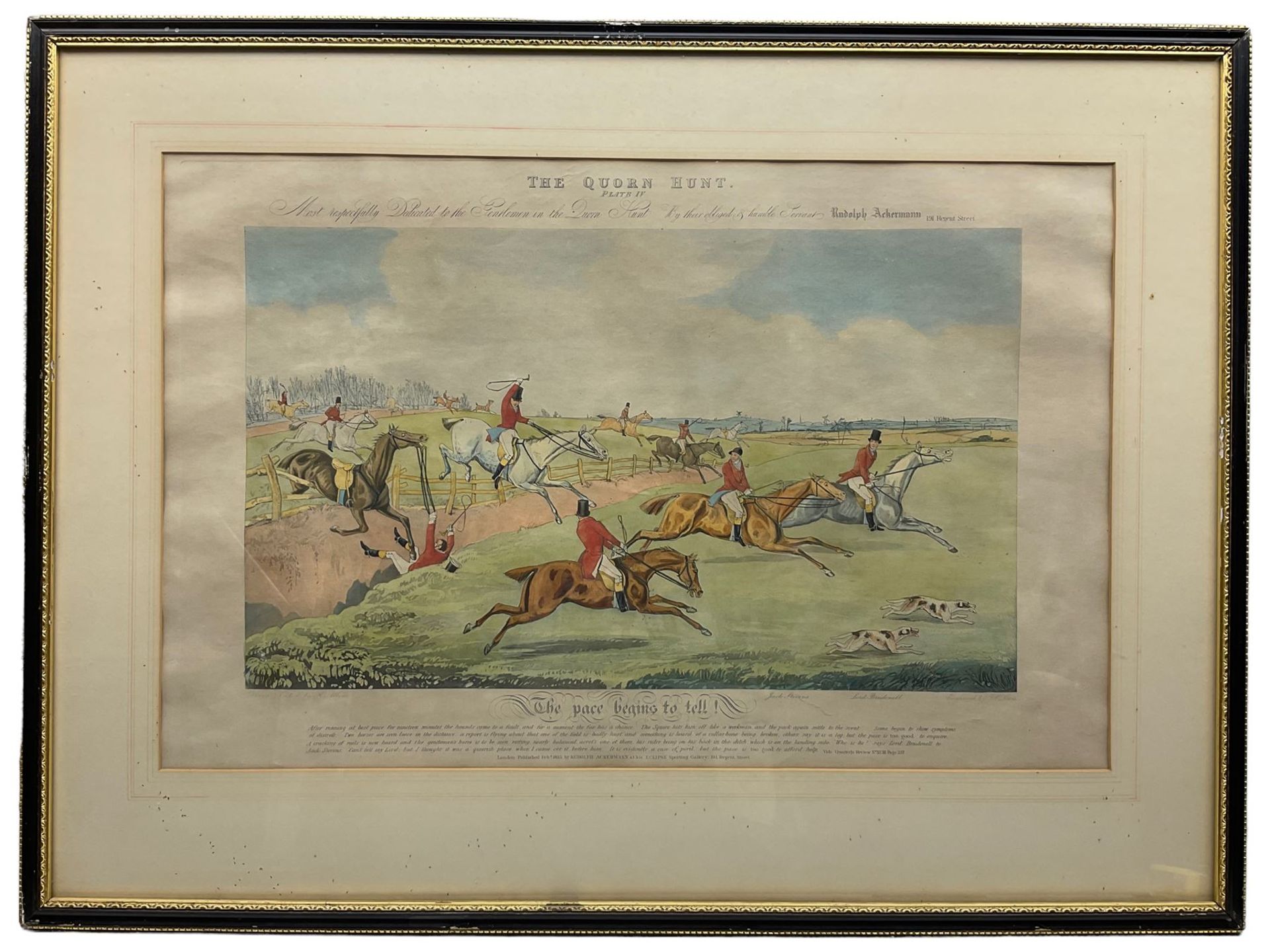 Frederick Christian Lewis (British 1779-1856) after Henry Alken (British 1785-1851): The Quorn - Image 5 of 5
