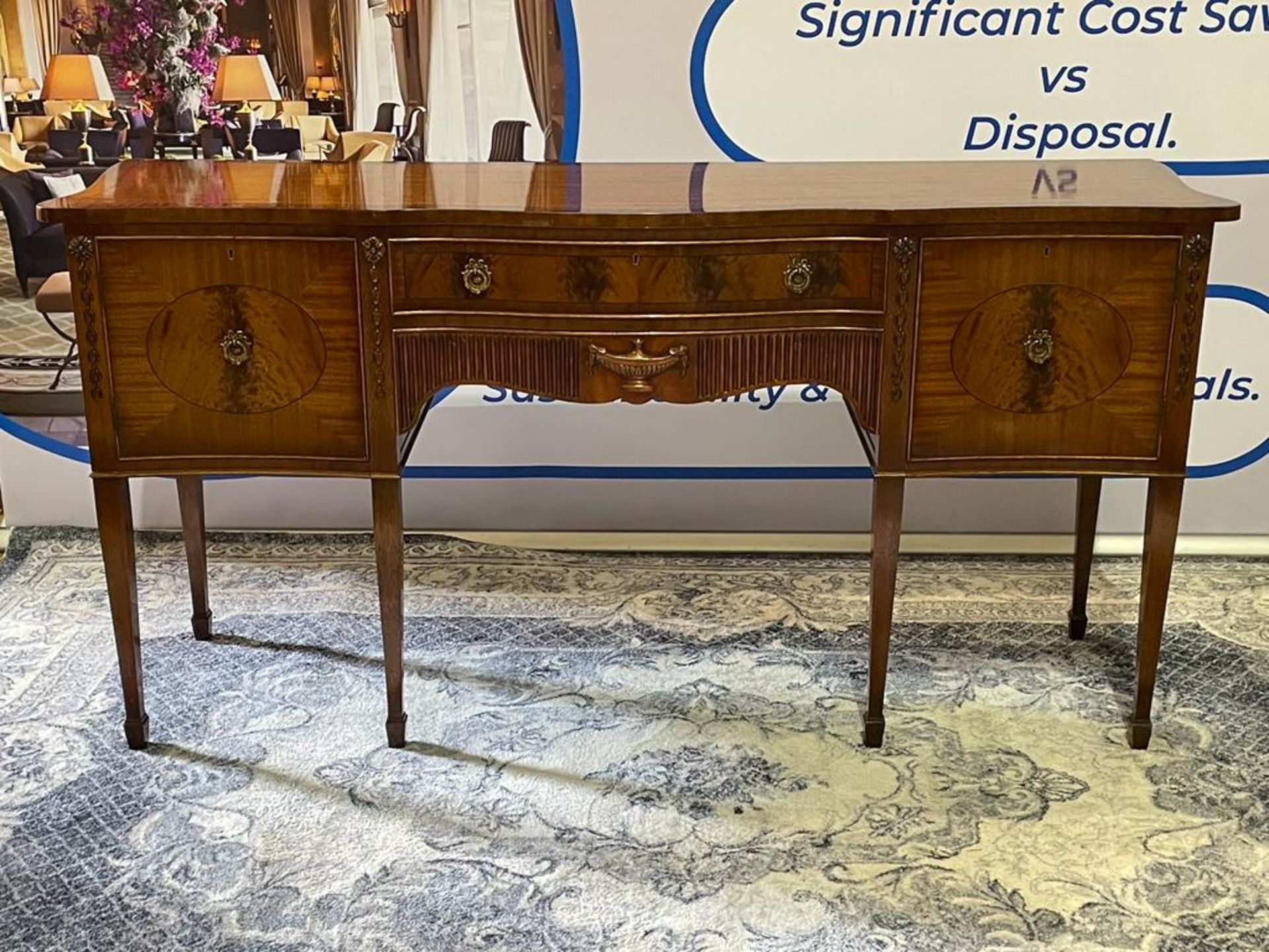 Cabinet Makers: H.& L. Epstein, London Flame Mahogany And Cross Banded Inlay Adams Influenced