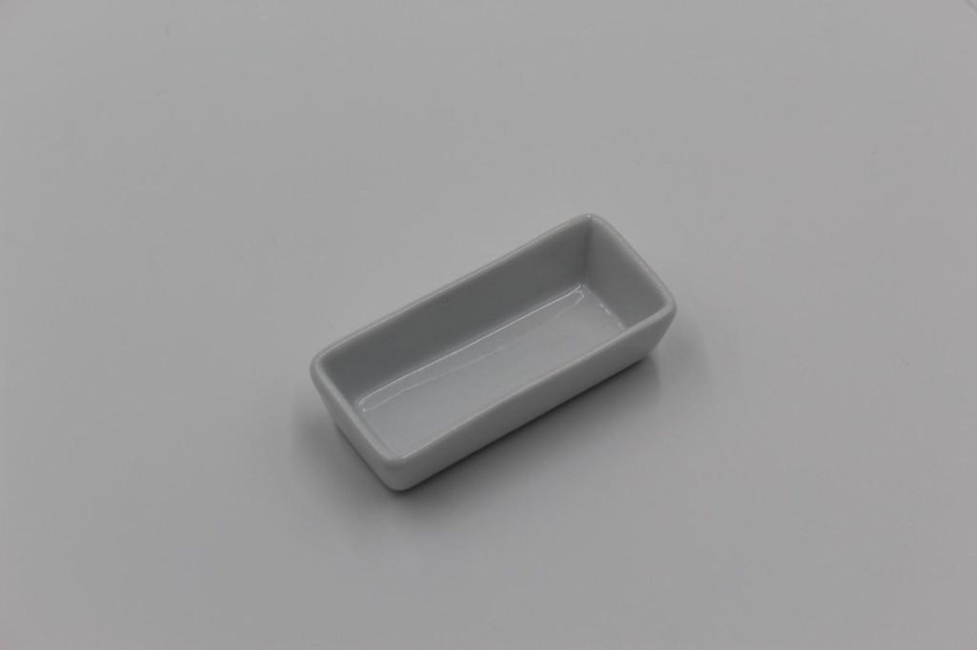 20 x Whiteware Rectangular Dipping Dishes 24mm