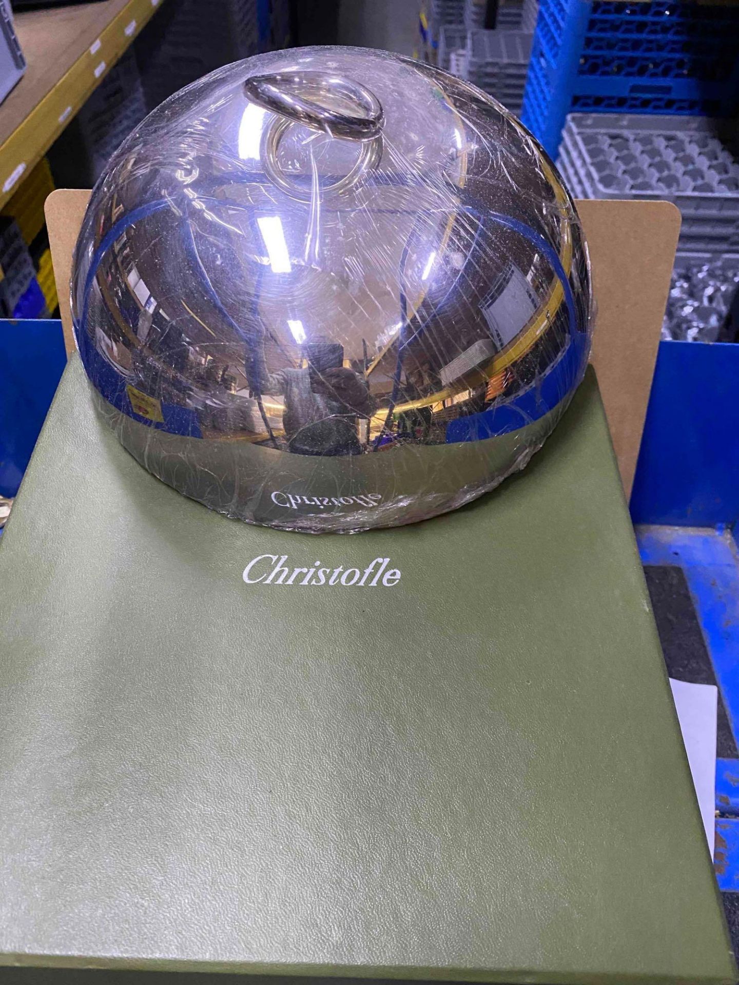 Christofle Vertigo Silver Plated Cloche 23cm New In Box