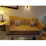 Bernhardt Hospitality Upholstered Sofa Harvest Gold On Solid Hardwood Spring Frame Removable Seat