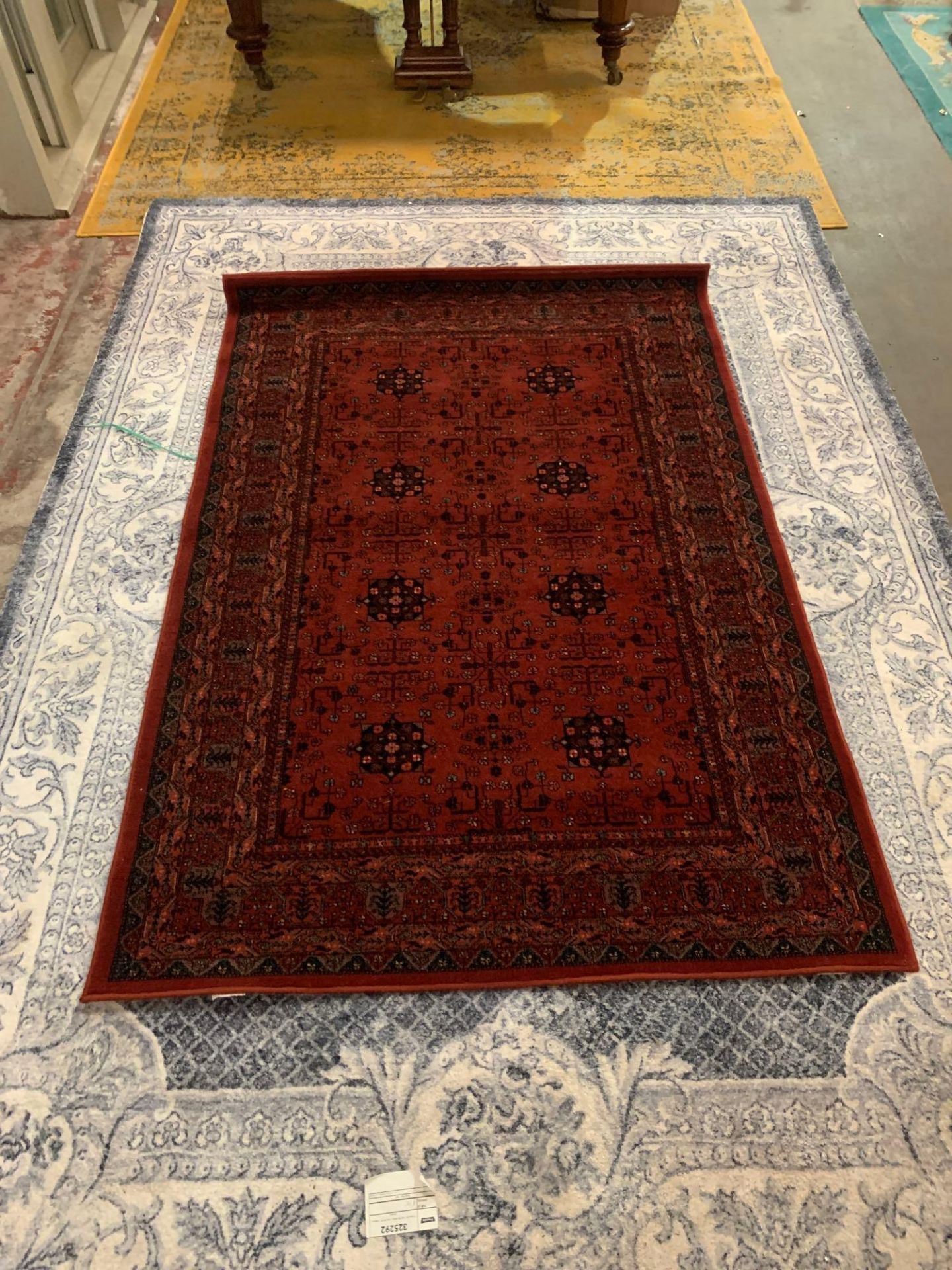 Afghan Rug, Herat, West Afghanistan, Wool On Wool Foundation. The Chestnut Red Field With Two - Image 4 of 6