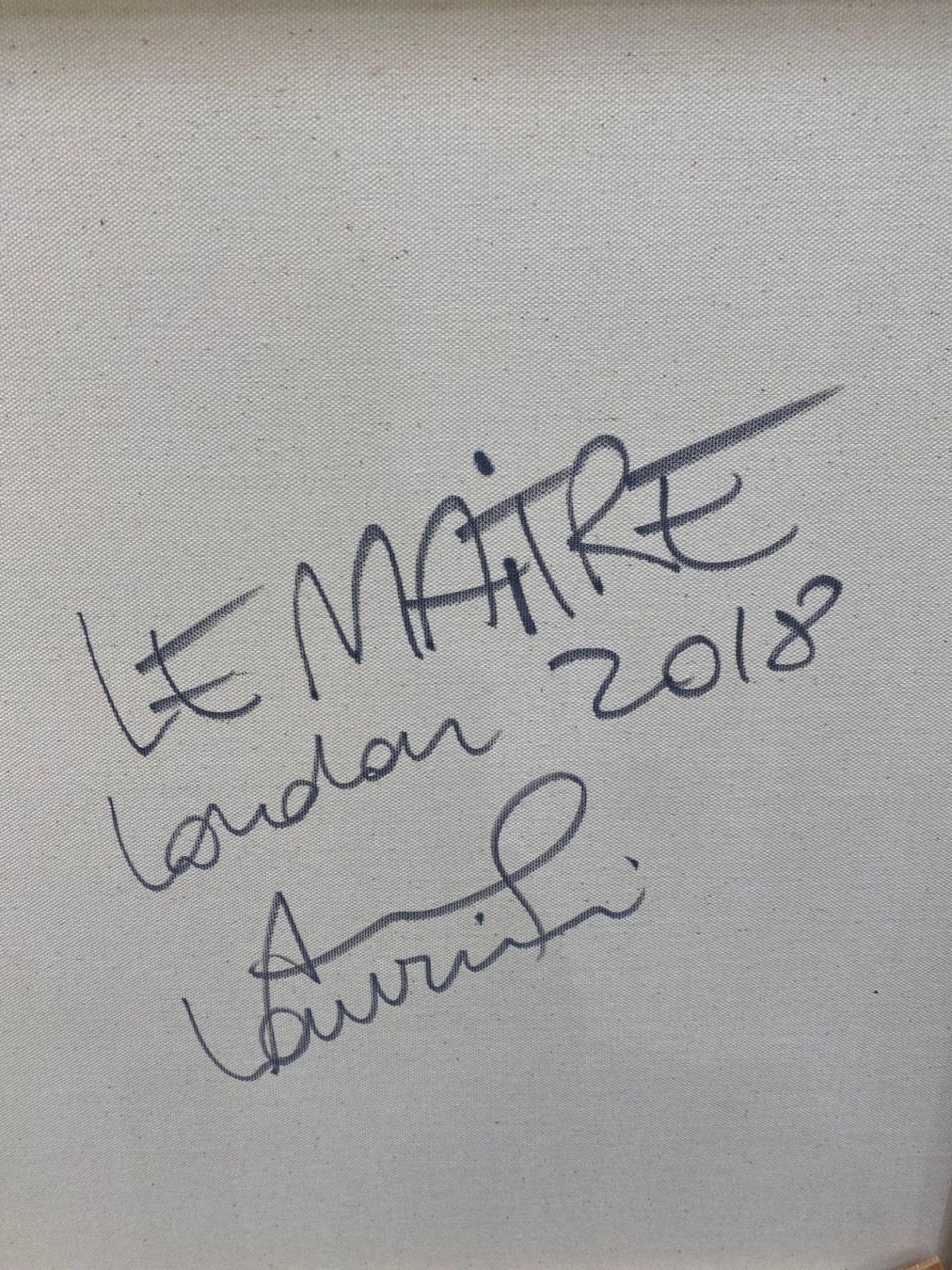 Acrylics On Canvas Titled: Le Maitre Signed And Dated Verso London 2018 Artist Anna Laurini ( - Image 4 of 4