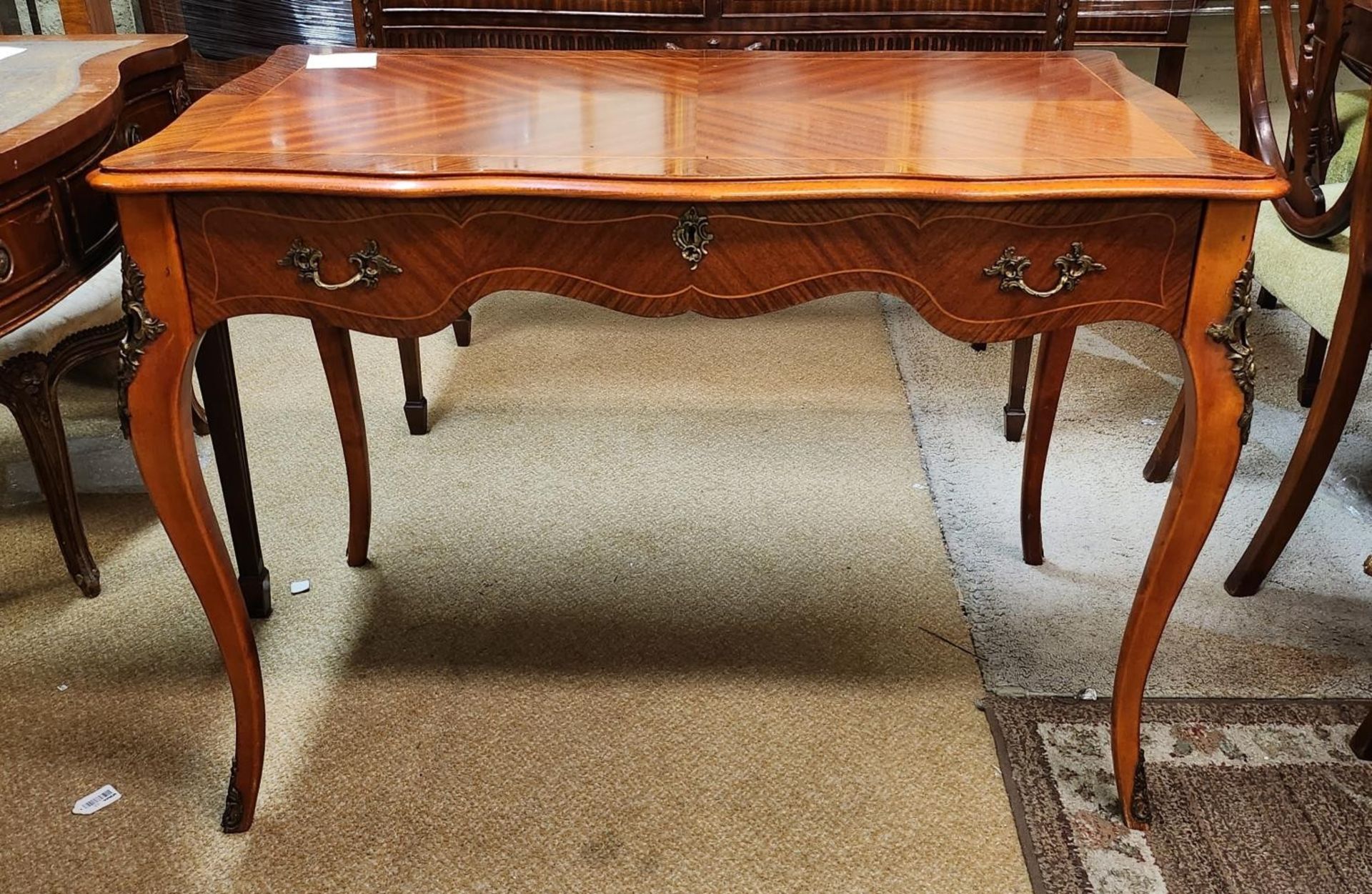 Cabinet Makers: H.& L. Epstein, London French Empire Style Writing Table, Rosewood With Stunning - Image 7 of 7