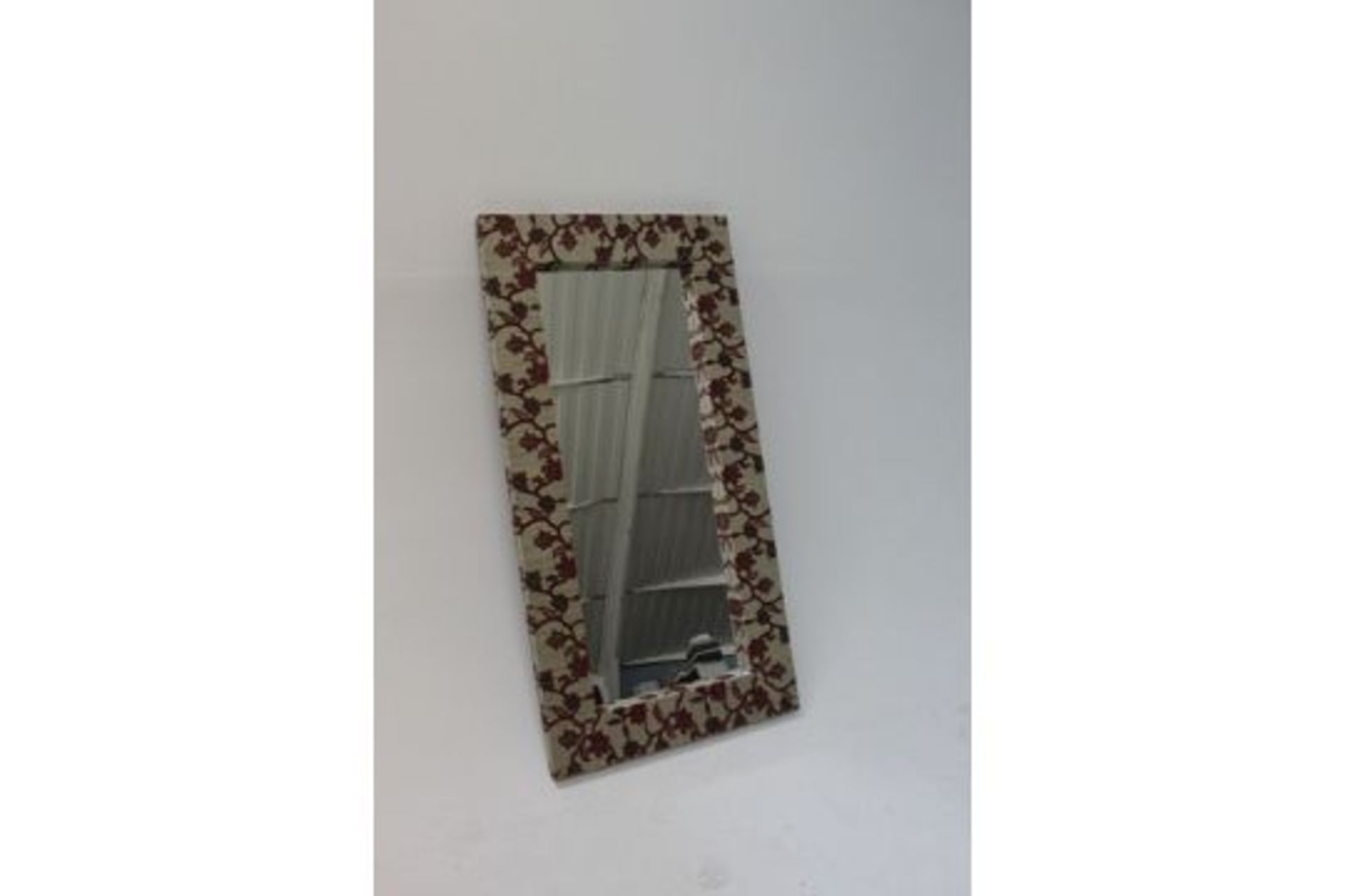 Woven Reed Mirror Red Flower Motif This Range Of Mirrors Are Made From Natural Materials And Evoke A