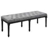 Fabric Bed End Bench Velvet Upholstered Tufted Accent Lounge Sofa Window Seat The top is padded to