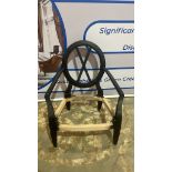 2 x Black Showood Round Back Dining Chair Frame Ready For Upholstery 62 x 82 x 102cm