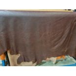 Vintage Brown Leather Hide approximately 3 4M2 2 x 1 7cm ( Hide No,155)