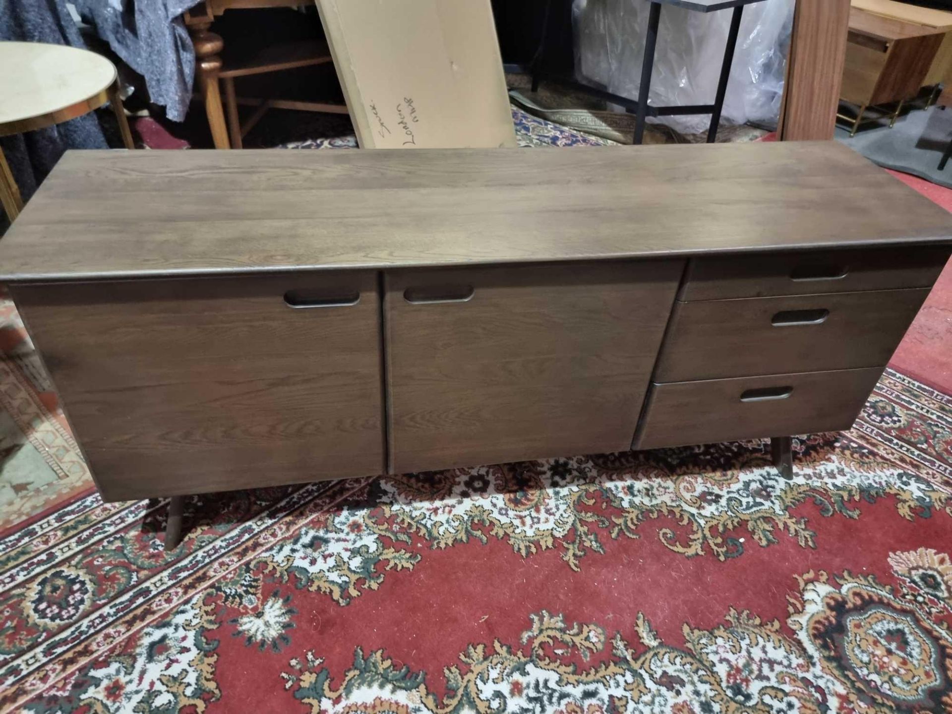 Laura Ashley Hazlemere Walnut Sideboard 2 Door 3 Drawer Taking Inspiration From The Iconic Furniture - Image 8 of 8