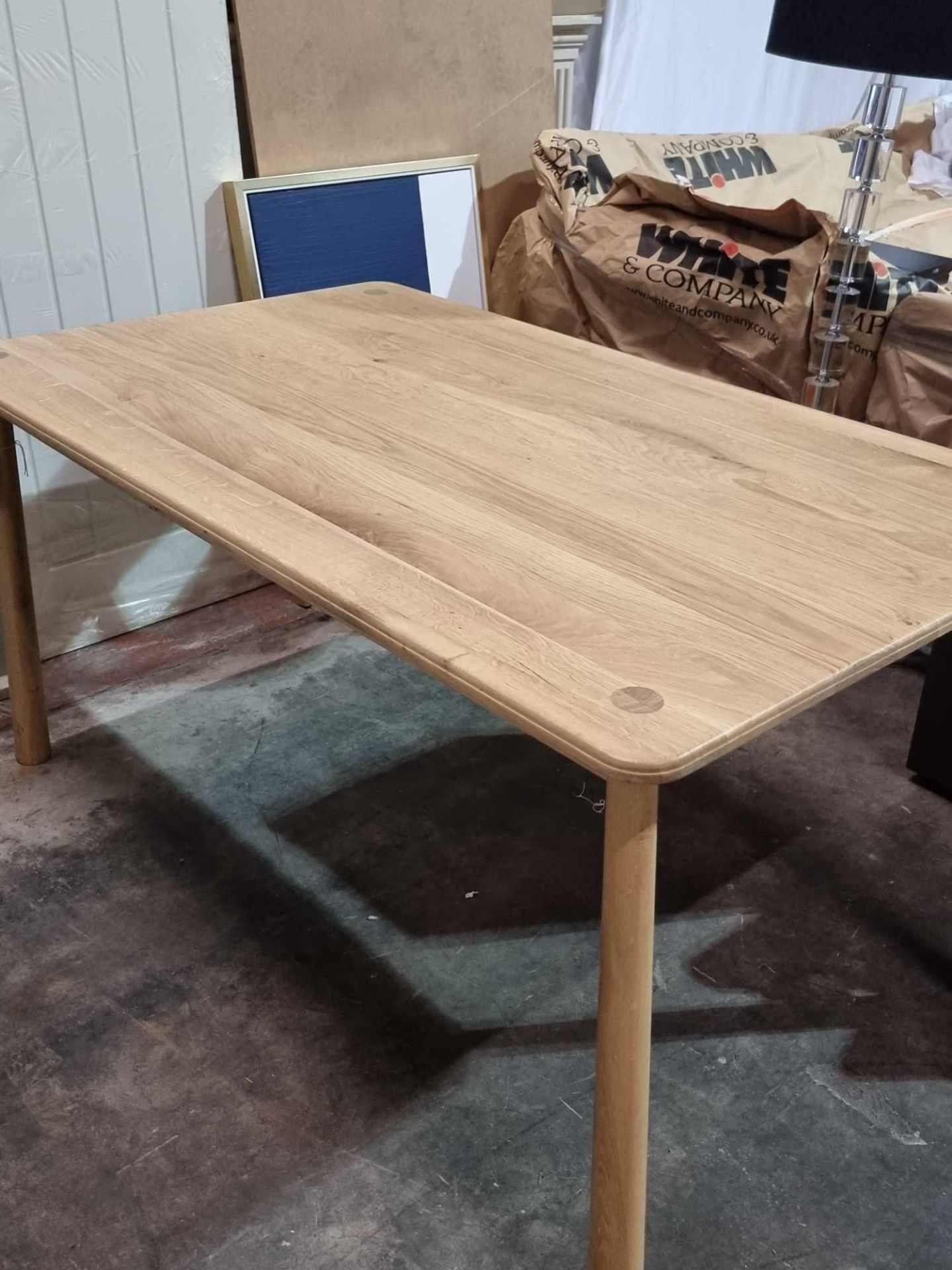 Wycombe Oak Dining Table In Homage To The Arts & Craft Movement Who Made Simple Forms With Little - Image 4 of 5