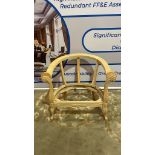 Showood Carved Chair Frame Unpainted Ready For Upholstery 75 x 62 x 83cm