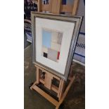 Framed Artwork Abstract Unsigned 50 x 59cm