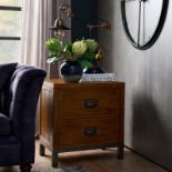 Draftsman Collection Two Drawer Bedside The Combination Of Raw And Organic Textures Of A Solid