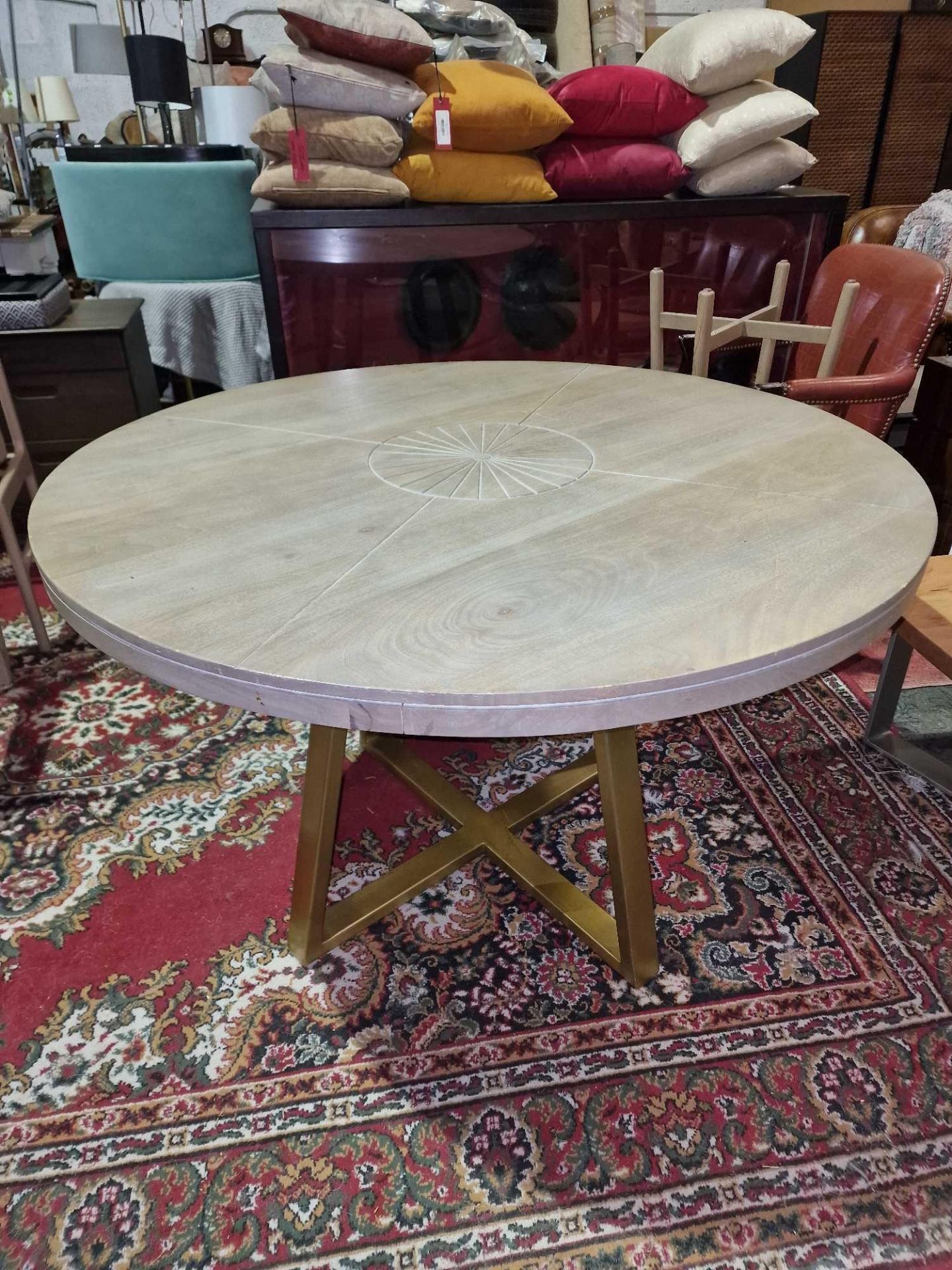 Smithson Round Dining Table Living By Christiane Lemieux The Round Dining Table Is A Scene