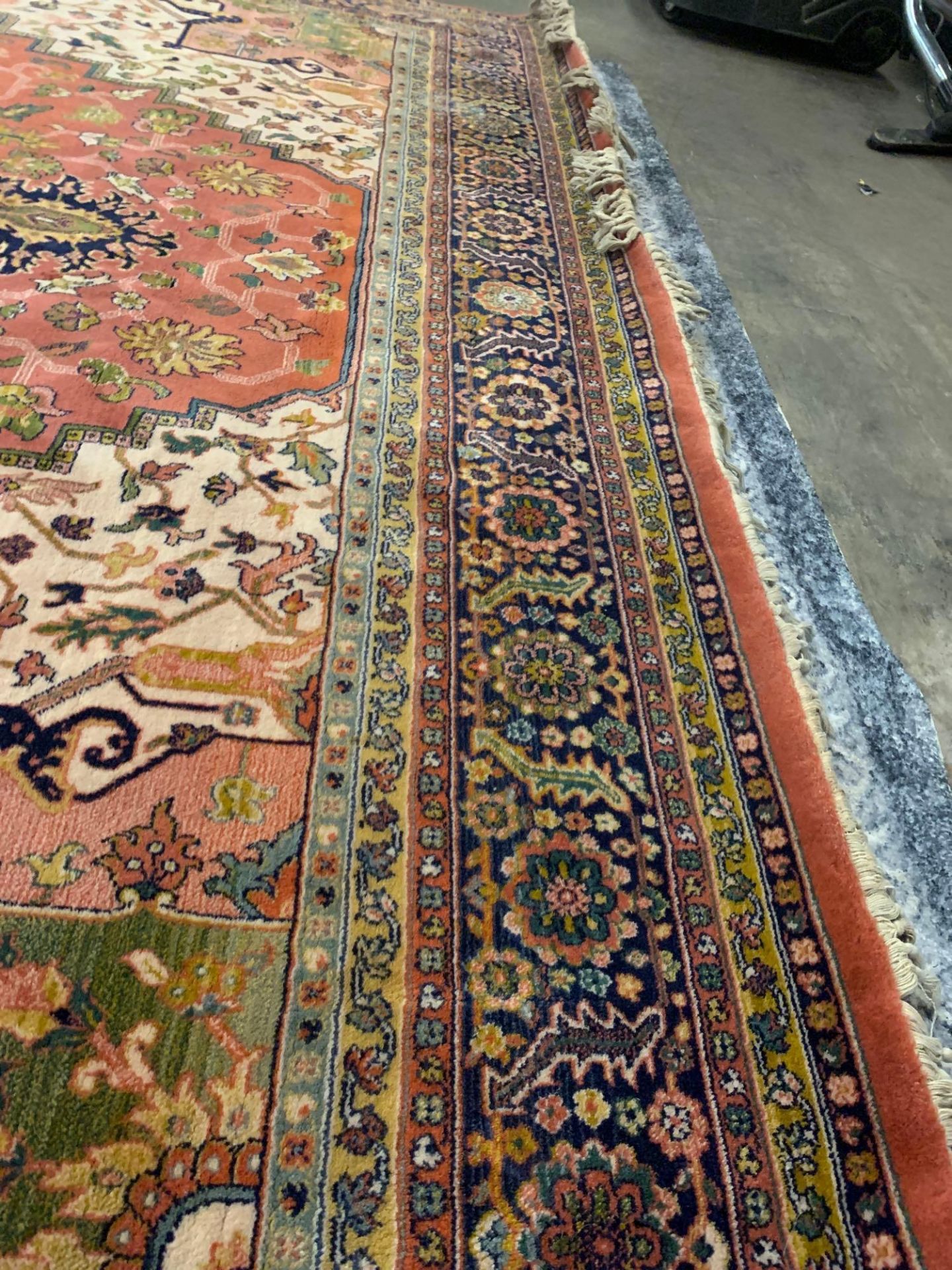 Jaipur Carpet, Rajhastan, North India, Wool on Cotton Foundation.With a Persian 'Heriz' design, - Image 7 of 7
