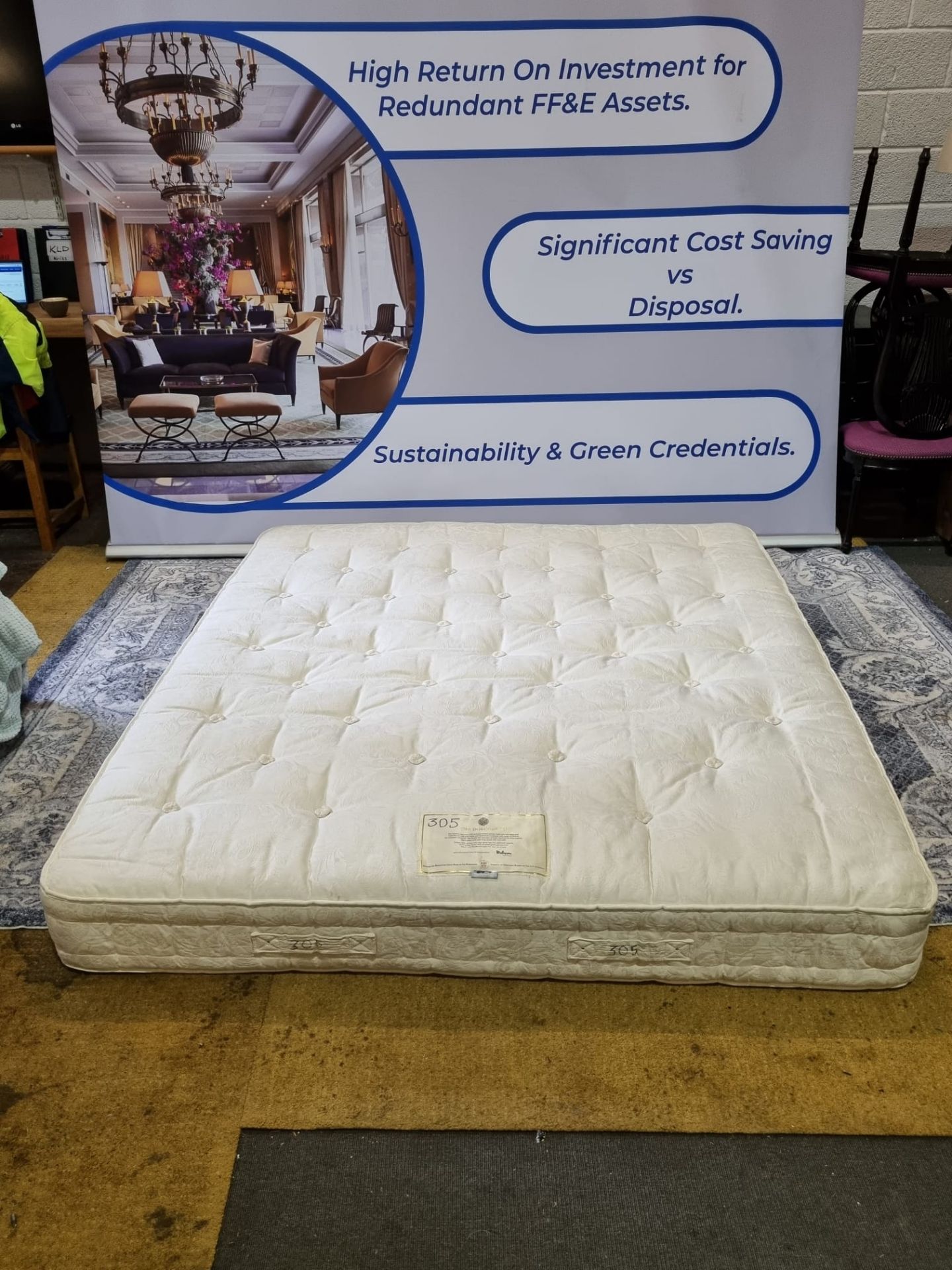 Relyon Contract Mattress Superking The Dorchester 1250 nested pocketed spring mattress only 180 x