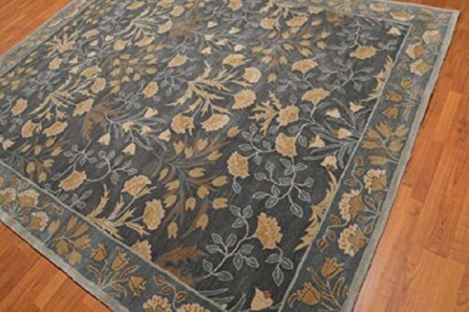 Nain Floral Ziegler blue area rug hand tufted high quality wool Made Of 100% Wool Pile Ziegler