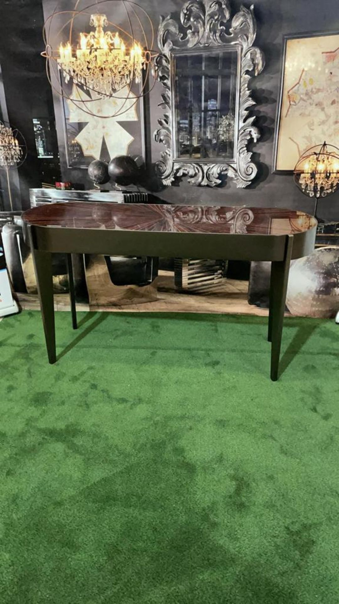 Aston Console Table With Veneered And Glass Top adding a distinct touch, stylish proportions and