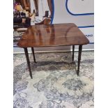 English 19th C. Pembroke Table in Mahogany rectangular shaped top, with drop leaves to either side