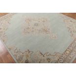 Handmade 100% Brand New Natural Wool Rug Light Blue Colour And Design Inspired From The Persian