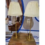 A Pair Of Chelsom Interiors Table Lamp Round Polished Chrome Plate Is Inset Flush Into Square