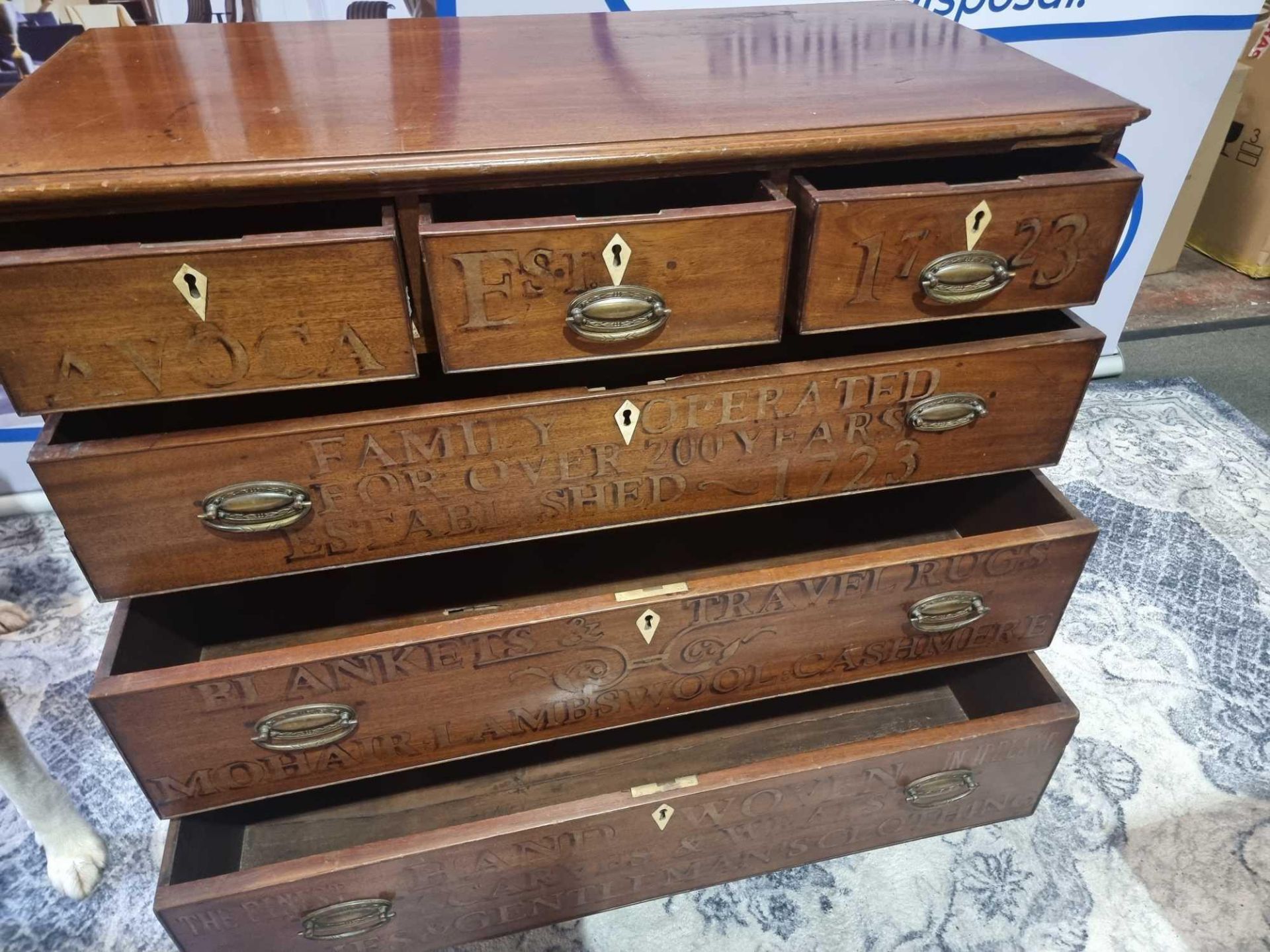 An Irish 19th Century Mahogany Chest In The Thomas Sheraton Style The Well Proportioned Chest - Image 9 of 10