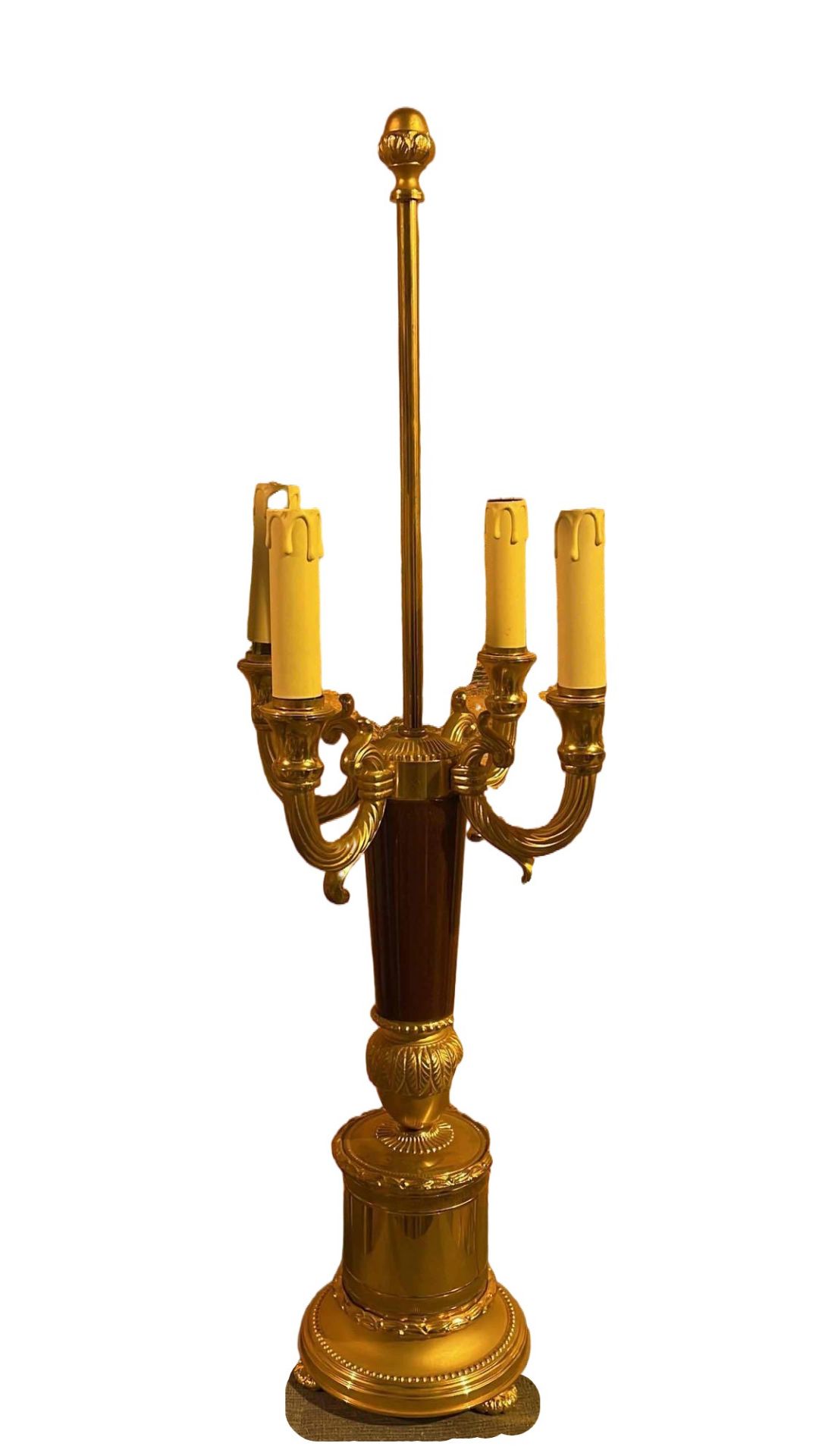 Laudarte S.R.L Mod. Pandora Gold And Burgundy Table Lamp 76cm Giovanni Maria Malerba Di Busca -