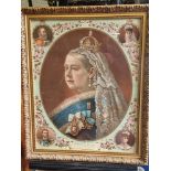 A Framed Print Of Queen Victoria With Inscription Plate Under Her Majesty Queen Victoria Empress