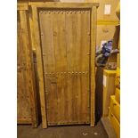 Teak Door Panel And Frame Crafted From Reclaimed Teak Wood, This Antique Indian Door Makes A