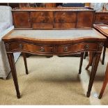 Cabinet Makers: H.& L. Epstein, London. Flame Mahogany Ladies Writing Desk - Superstructure Top With