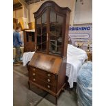 Mahogany Secretaire Bookcase By Cabinet Makers P E Gane Ltd, 1909-1954, Bristol, Furnishers