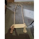 2 x Medium Wooden Rope Swing 60 x 20 x 3cm Thick Natural Rope Product Complete With Clamps And