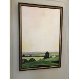 Framed Lithograph Pastures Black And Gold Frame 112 x 76cm Room 606/7