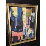 Abstract Lithograph Print Untitled 85 x 65cm Room 620