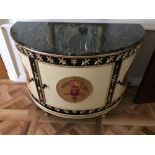 Black Lacquer Hand Decorated Chinoiserie Serpentine Commode By Restall Brown And Clennell The Unit