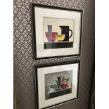 2 x Lithograph Still Life Pritns 50 x 55cm Room 641