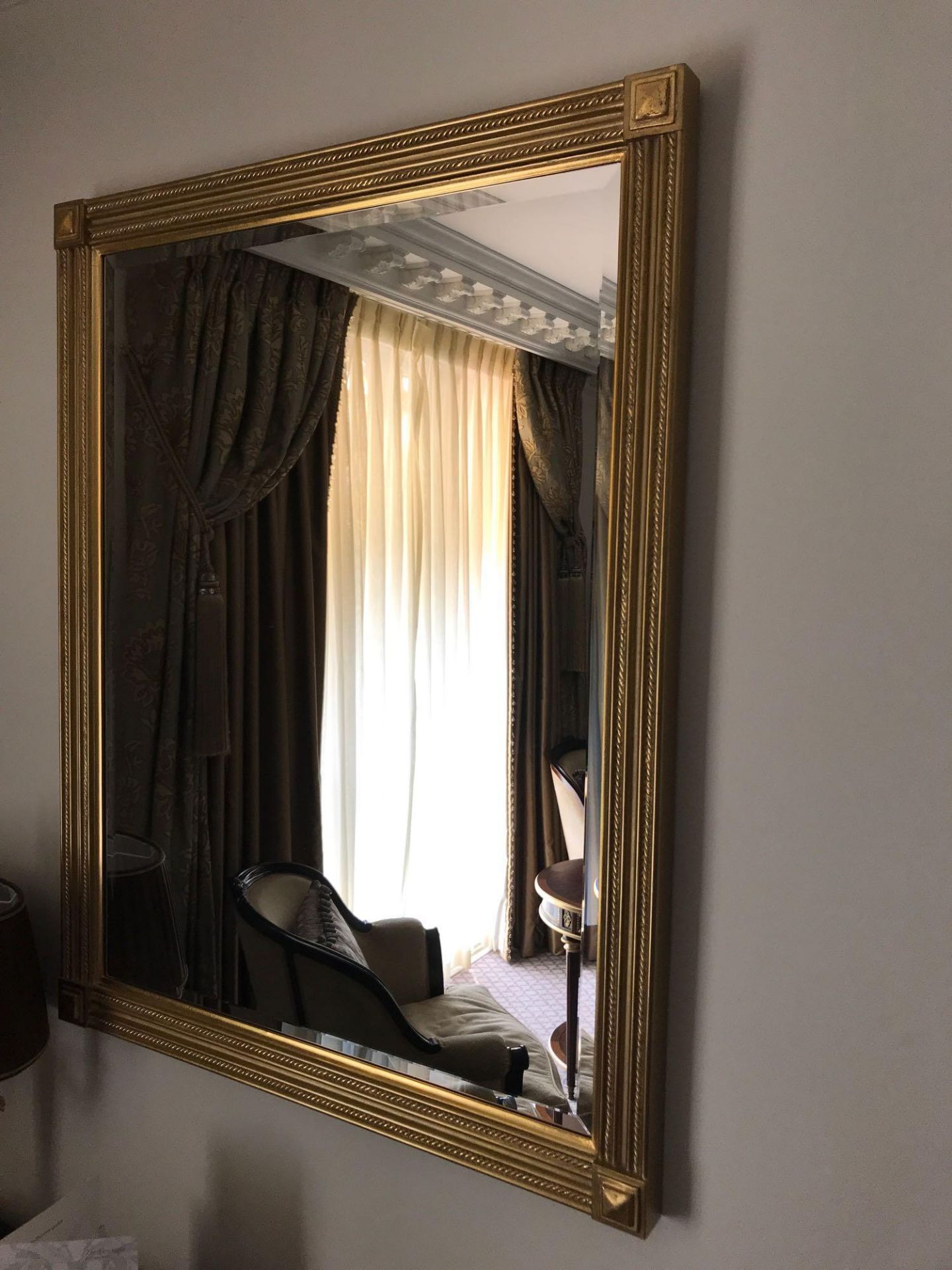 Empire Style Gilded Accent Mirror 84 x 107cm Room 605